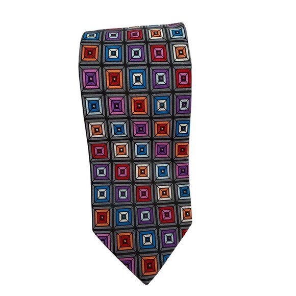 Paul Fredrick Kenneth Leonard Jerry Garcia Silk Geometric Pattern Ties Lot - Picture 2 of 12